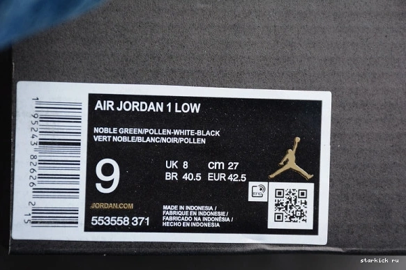 1 TOE JORDAN LOW - GREEN 553558-371 553558-371 0115